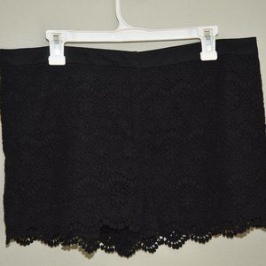 Black lace shorts